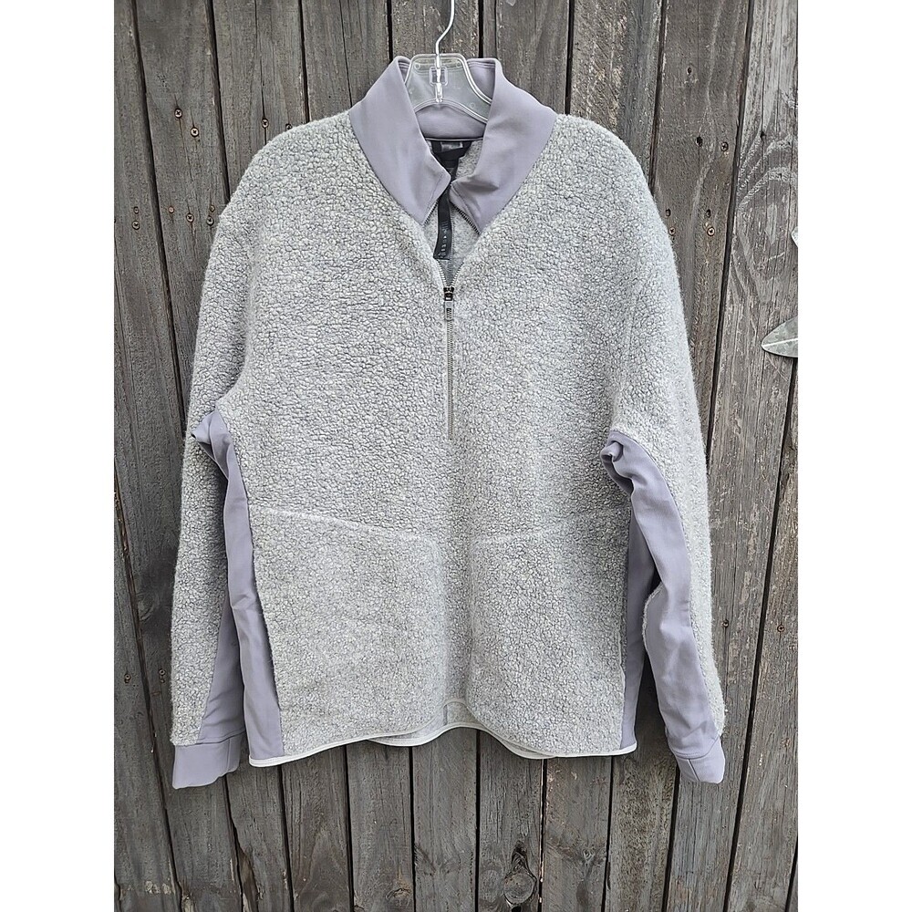Lululemon Tundra Trek 1/2 Zip Pullover Jacket Men's XL Sherpa Wool Grey